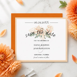 Dahlias - Marmeladen-Hochzeit Save-the-Date-Karte Einladung