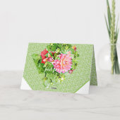 Dahlias-Muttertagskarte Karte (Rückseite)