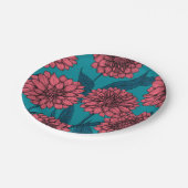 Dahlias Pappteller (Schrägansicht)