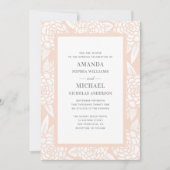 Dahlias. Rosa Blume im Garten. Blütenhochzeit Einladung (Vorderseite)