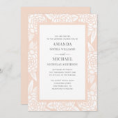 Dahlias. Rosa Blume im Garten. Blütenhochzeit Einladung (Vorne/Hinten)