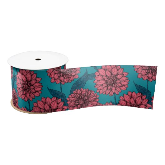 Dahlias Satin Ribbon Satinband (Spule)