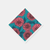 Dahlias Serviette (Ecke)