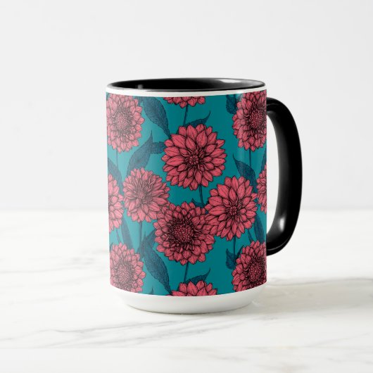 Dahlias Tasse (VorderseiteRechts)