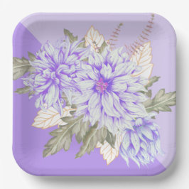 Dahlias - Teller von Amethyst Wedding Paper