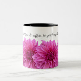 Dahlias und Kaffee Blume Tasse
