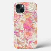 Dahlias- und Rose-Design Case-Mate iPhone Hülle (Rückseite)