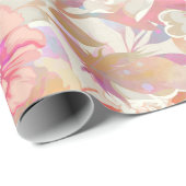 Dahlias- und Rose-Design Geschenkpapier (Rolleneckpunkt)