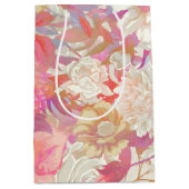 Dahlias- und Rose-Design Mittlere Geschenktüte (Vorderseite)