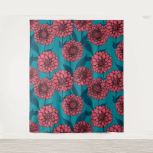 Dahlias Wandteppich