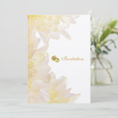 Dahlias Wedding Einladung (Stehend Vorderseite)