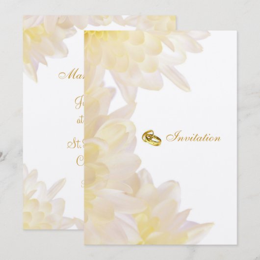 Dahlias Wedding Einladung (Vorne/Hinten)