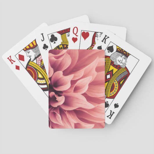 Dahlie-Blumen-Blüte Spielkarten (Rückseite)
