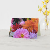 Dahlie-Blumenblatt-Mutter-Tag Karte (Gelbe Blume)