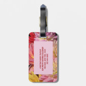 Dahlie-Blumenblätter Gepäckanhänger (Rückseite vertikal)