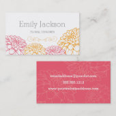 Dahlie-BlumenVisitenkarten Visitenkarte (Vorne/Hinten)