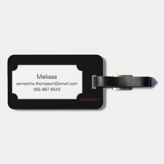 Dahlie (Dahlie Pinnata) Gepäckanhänger (Rückseite horizontal)