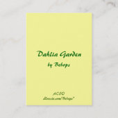 Dahlie-Garten ATC Visitenkarte (Rückseite)