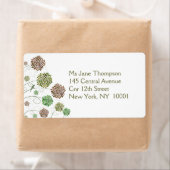 Dahlie-Garten-Hochzeits-Adressen-Namen-Aufkleber (Insitu)