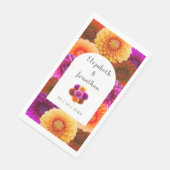 Dahlie Herbst-Blumenhochzeit Serviette (Ecke)