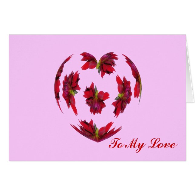 Dahlie-Herz (Vorderseite (Horizontal))