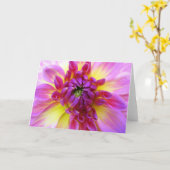 Dahlie-leere Gruß-Karte Karte (Gelbe Blume)