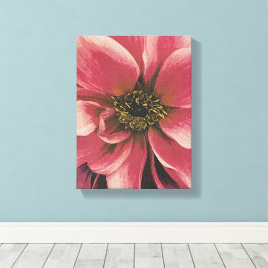 Dahlie Leinwanddruck (Insitu (Holzboden))