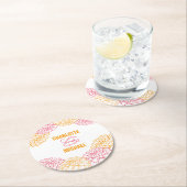 Dahlie-PapierUntersetzer Runder Pappuntersetzer (Vor Ort)