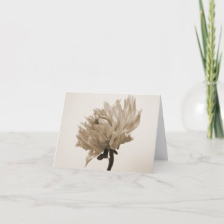 Dahlie Sepiadruck Karte