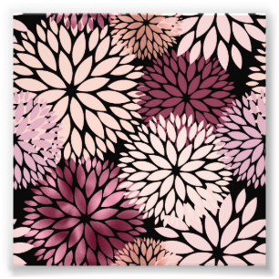 Dahlien Blumen Florale Gartenarbeit Romantischer G Fotodruck