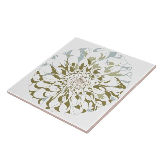 Dahlien-Blumen-Keramikfliese Fliese (Seite)