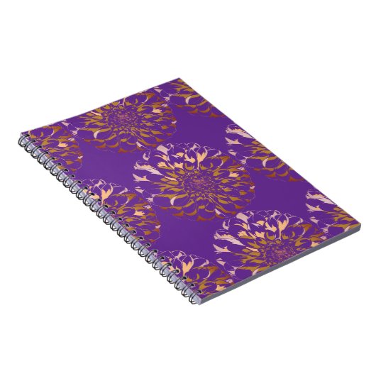 Dahlien-Blumen-Notizbuch Notizblock (Rechte Seite)
