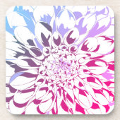 Dahlien-Blumen-Untersetzer-Set Getränkeuntersetzer (Vorderseite)
