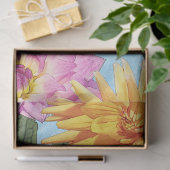 Dahlien-Gewebe oder Decoupage-Papier Seidenpapier (Geschenk)