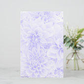 Dahlien im Blau Briefpapier (Stehend Vorderseite)