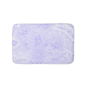Dahlien in Blau Badematte