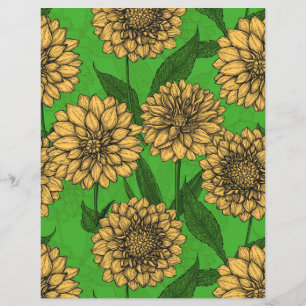 Dahlien in Gelb und Grün