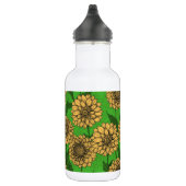 Dahlien in Gelb und Grün Edelstahlflasche (Rechts)