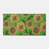 Dahlien in Gelb und Grün Schreibtischunterlage (Vorderseite)