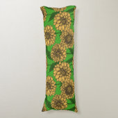 Dahlien in Gelb und Grün Seitenschläferkissen (Vorderseite Vertikal)