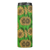 Dahlien in Gelb und Grün Thermosbecher (Rückseite)