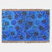 Dahlien in königsblau - Blumendesign, Decke (Vorderseite)