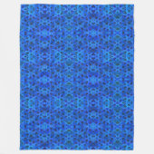 Dahlien in königsblau - Blumendesign, Fleecedecke (Vorderseite)