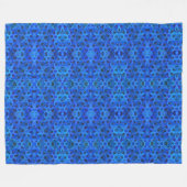 Dahlien in königsblau - Blumendesign, Fleecedecke (Vorderseite (Horizontal))