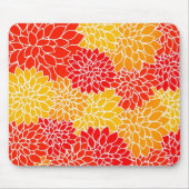 Dahlien in Orange und Rot Mousepad (Vorne)