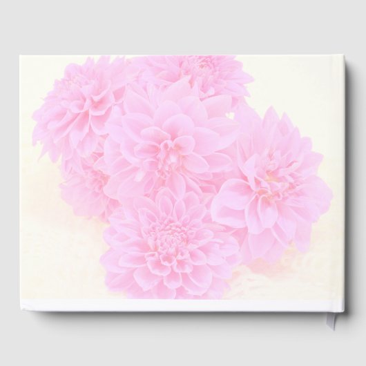 Dahlien in weichrosa gästebuch (Rückseite)