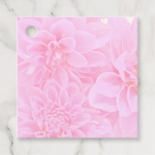 Dahlien in weichrosa geschenkanhänger (Vorderseite)