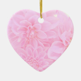 Dahlien in weichrosa keramik ornament