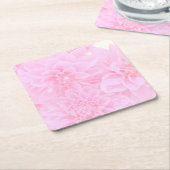 Dahlien in weichrosa rechteckiger pappuntersetzer (angewinkelt)