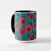 Dahlien Tasse (Vorderseite Links)